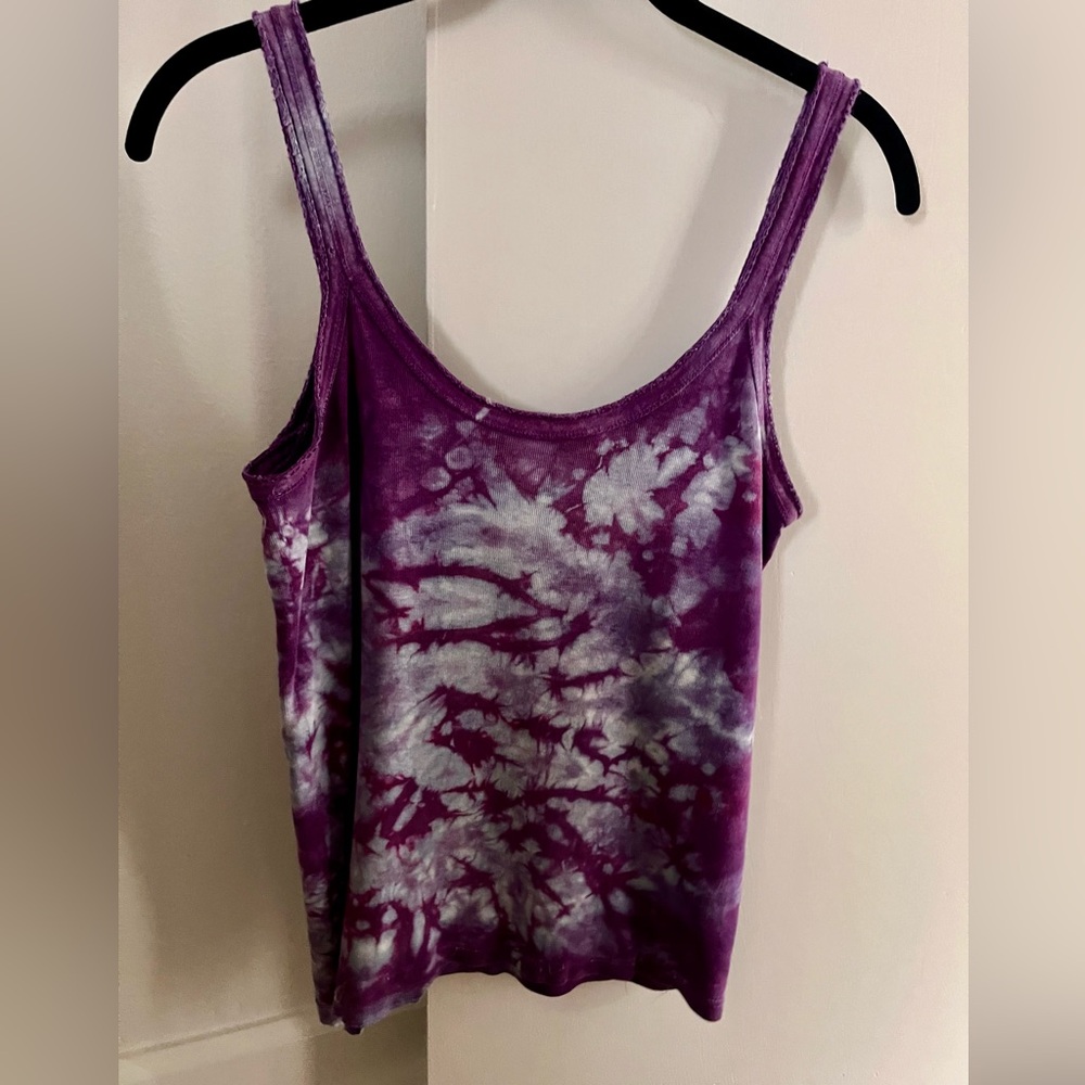 Vintage 70s hand tie dye tank